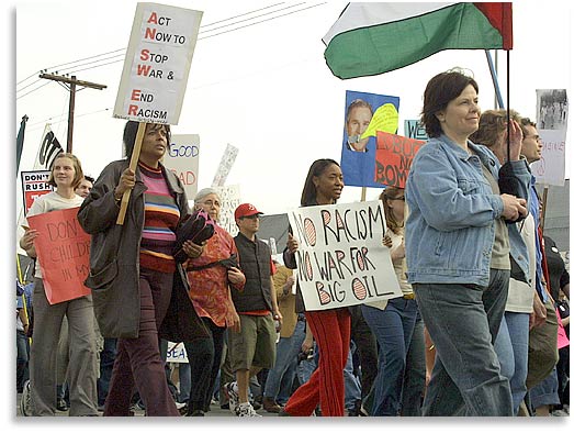 San Diego march against war on Iraq.