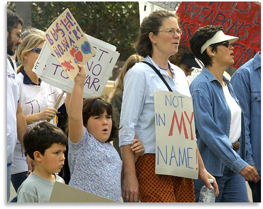 San Diego march against war on Iraq.