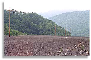A valley filled with strip-mine coal waste.