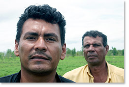 Veterano del ejercito Sandinista Jaime Geovanny en su tierra en Timal.