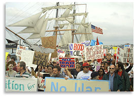 San Diego march against war on Iraq.
