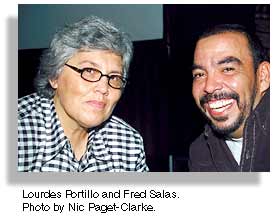 Lourdes Portillo and Fred Salas. Photo by Nic Paget-Clarke.