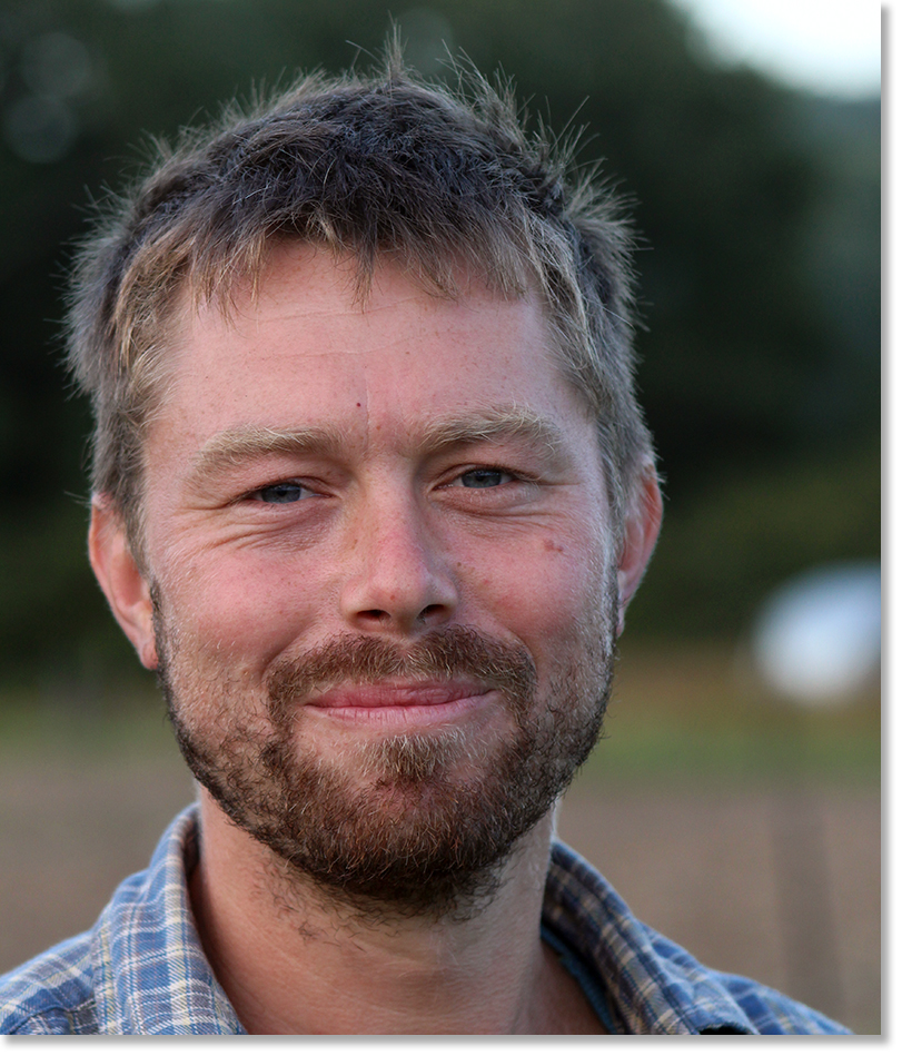 Adam Payne on the land he farms in west Dorset, England. All photos by Nic Paget-Clarke.