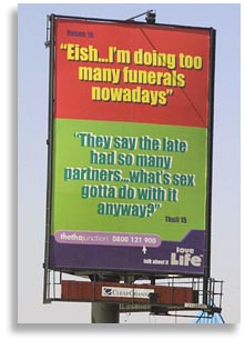 Billboard in Soweto. 