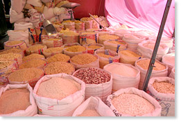 Frijoles, pastas, y cereales.