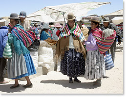The market in the Andean community of Curahuara de Carangas