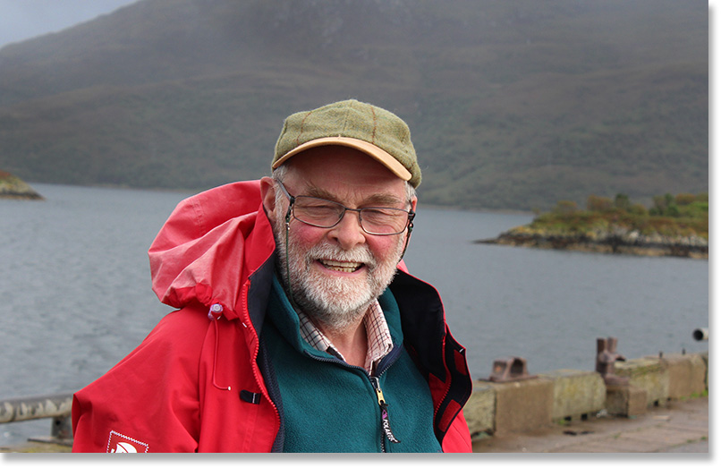 Finlay Matheson in Kyle of Lochalsh after attending a meeting of the Scottish Crofting Federation.