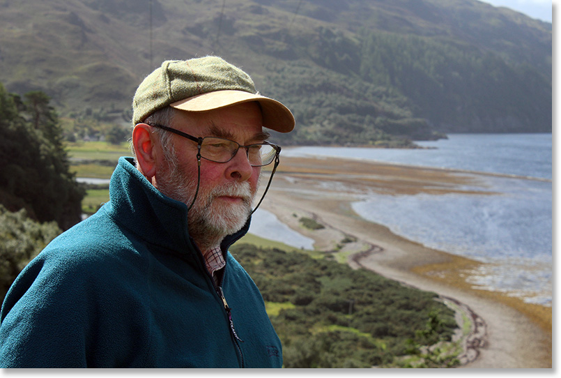 Finlay Matheson looks out over Loch Carron. All photos by Nic Paget-Clarke.