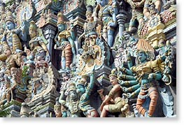 A detail of the Madurai Temple.