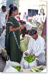 Buying and selling vegetables