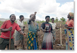 Members of the First of December farmers' association, in Lichego, near Lichinga, in Niassa province.