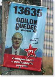A Workers Party (PT) campaign poster