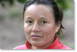Edith Rojas, miembra del grupo de mujeres 26 de Abril