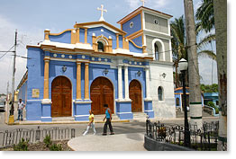 A church on the central square in Urachiche (in Yaracuy)