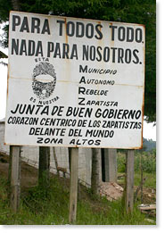 Zapatista sign.