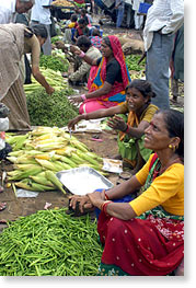 Self-employed vegetable vendors