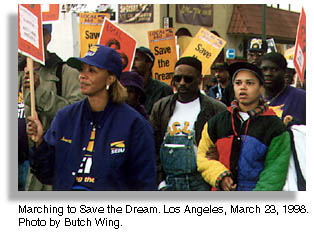 Marching to Save the Dream. Los Angeles. Photo by Butch Wing.