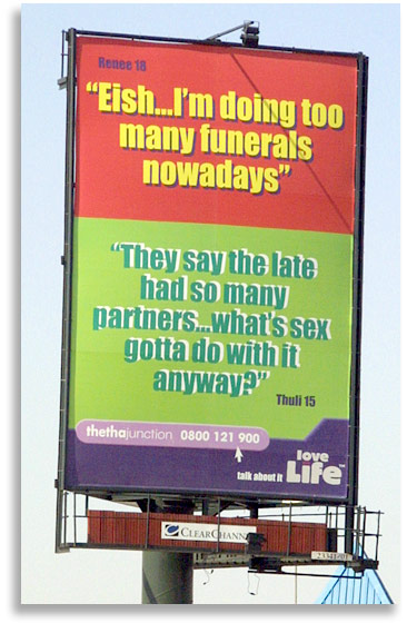 A billboard in Soweto