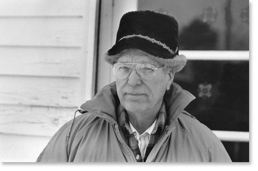Merle Hansen, past president of the North American Farm Alliance on his farm in Nebraska, 1993. Photo by Nic Paget-Clarke.