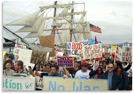 San Diego march to oppose war in Iraq.