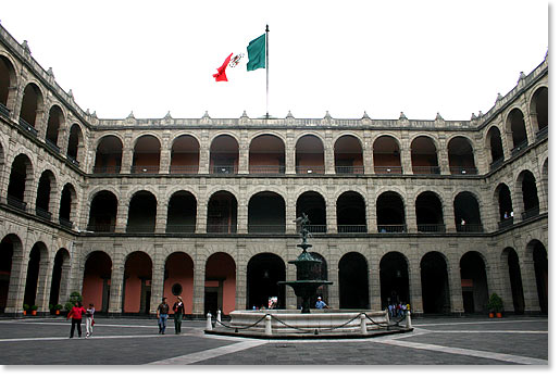 Inside the National Palace. Mexico City, Mexico. Photo by Nic Paget-Clarke.