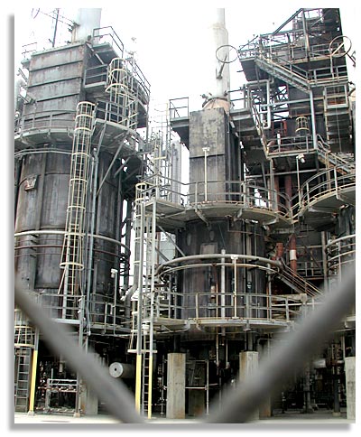 The Cenco Refinery, partially owned by evangelist Pat Robertson, half a mile from a school, .2 miles from the nearest residences, and close to a pharmacy in Santa Fe Springs, (greater Los Angeles)