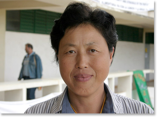 Yoon, Geum-Soon is the international coordinator of the Korean Women Peasants Association (KWPA), co-chairperson of the Korean Women’s Alliance, and a member of the International Coordinating Committee in Via Campesina. In 2005, she was one of 1,000 women proposed for the Nobel Peace Prize. Photo by Nic Paget-Clarke.